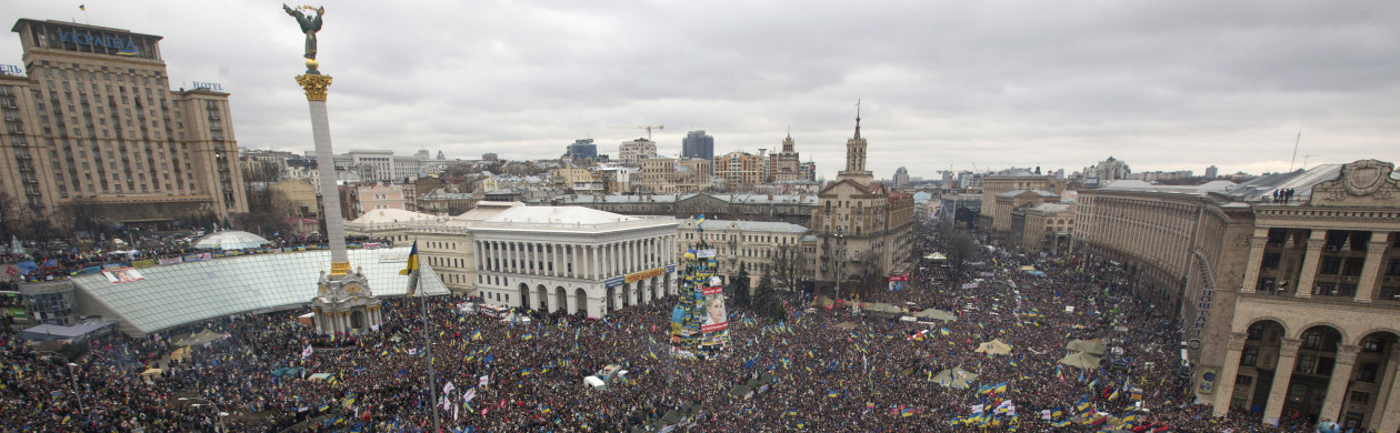 EuroMaidan -- Pro EU AA Demonstrations in Independence Square, Kyiv, Ukraine